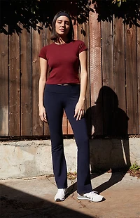 John Galt Burgundy Hailie Basic T-Shirt