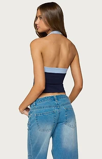 Edikted Tanna Contrast Halter Top