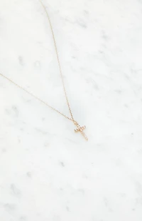 John Galt Gold Cross Necklace