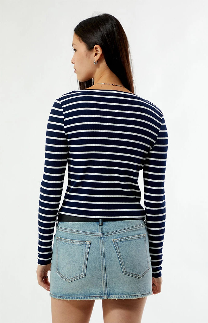 Your Favorite Kylie V-Neck Ribbed Long Sleeve Top