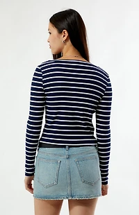 Your Favorite Kylie V-Neck Ribbed Long Sleeve Top