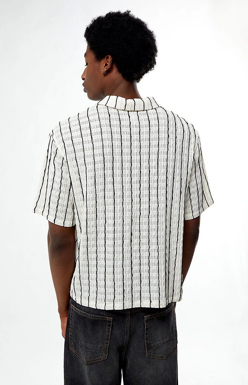 Pacsun Textured Vertical Striped Camp Shirt