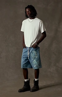 The Met x Pacsun Moon Flask Lily Baggy Jorts