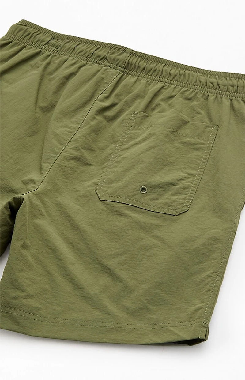 Pacsun Green Collegiate 6.5" Swim Trunks