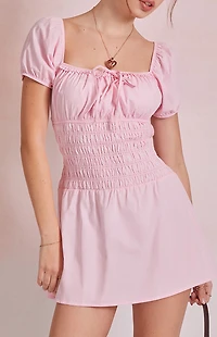 Beverly and Beck Jane Puff Sleeve Mini Dress