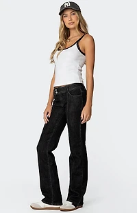 Edikted Jude Lacey Ribbed Tank Top