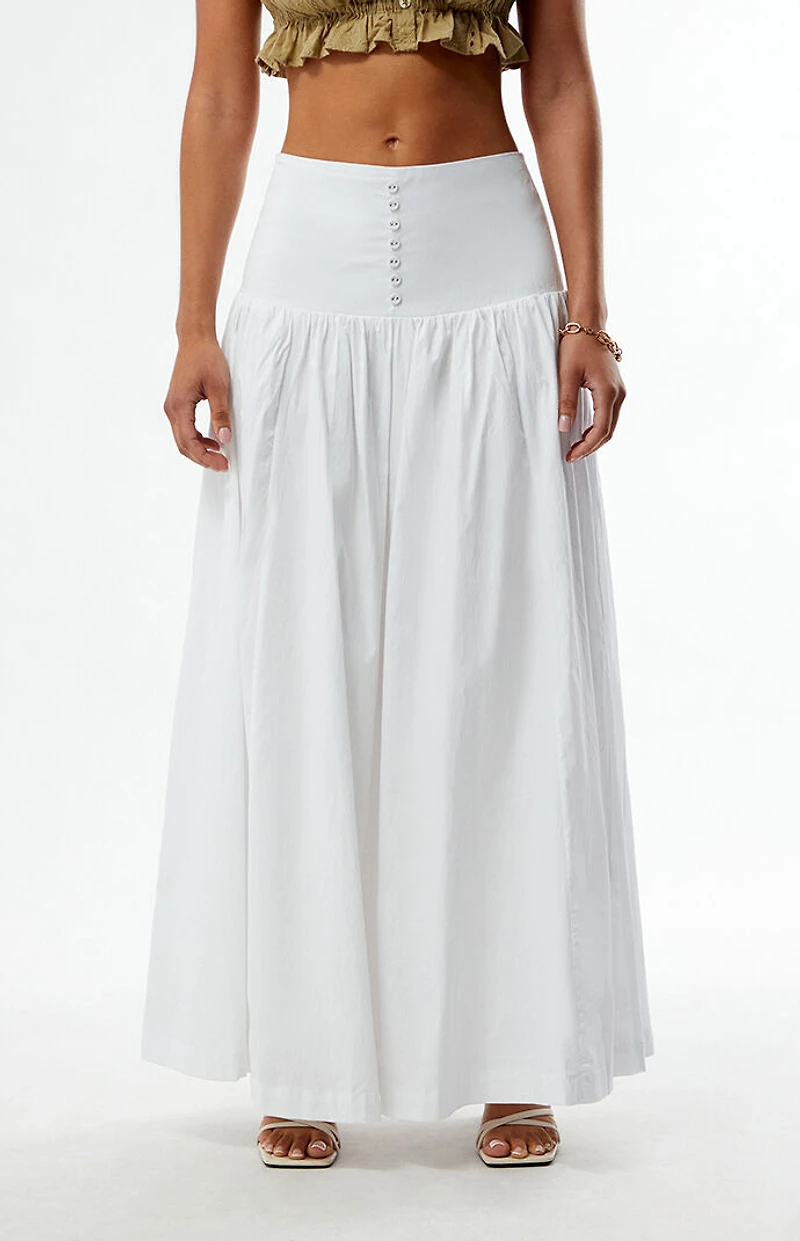 WEWOREWHAT Drop Waist Maxi Skirt