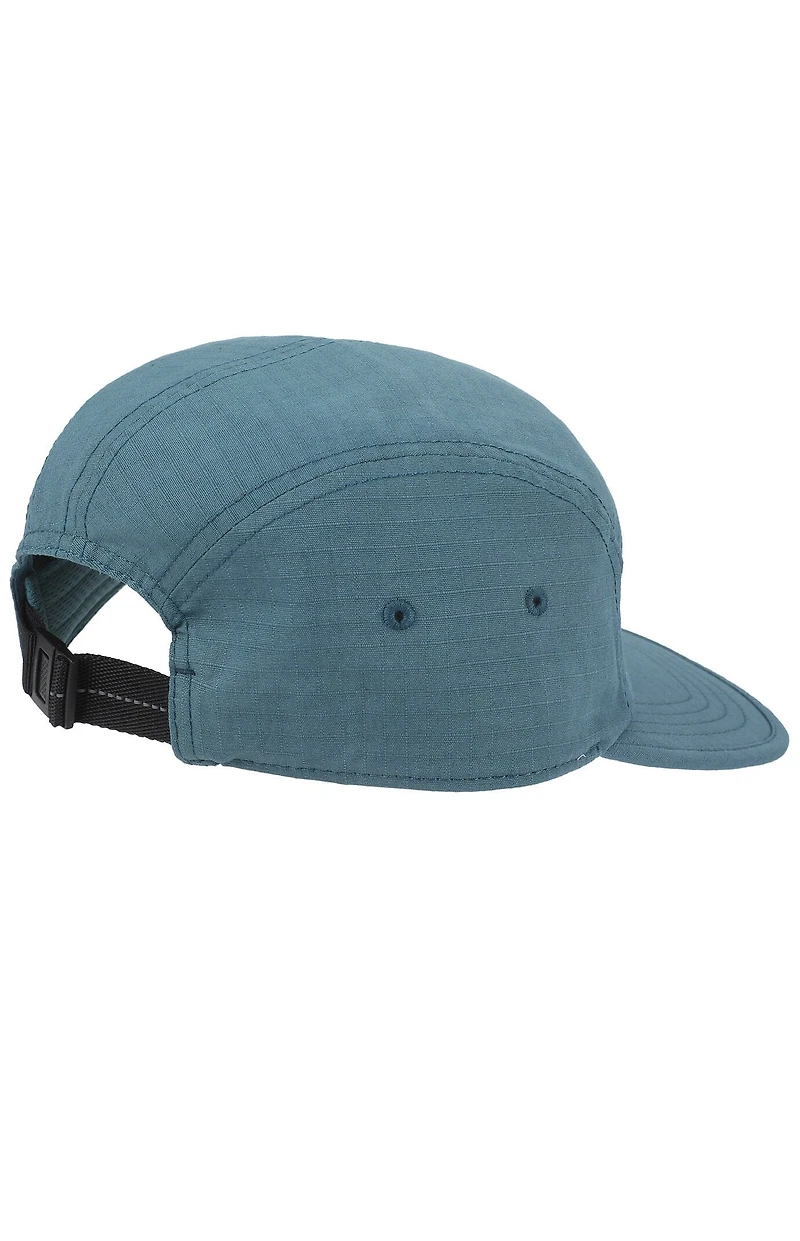 New Balance 5-Panel Stacked NB Logo Big Teal Blue Camper Hat