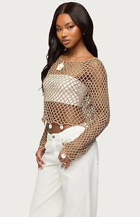 Edikted Macarena Crochet Charm Top