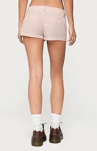 Edikted Monty Plaid Micro Shorts