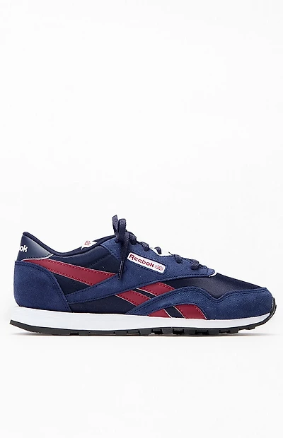 Reebok Kids Navy & Burgundy Classic Nylon Collegiate Shoes