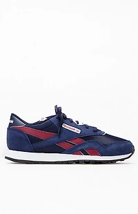 Reebok Kids Navy & Burgundy Classic Nylon Collegiate Shoes
