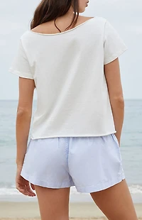 John Galt White Radio Silence Robyn Off-The-Shoulder Top