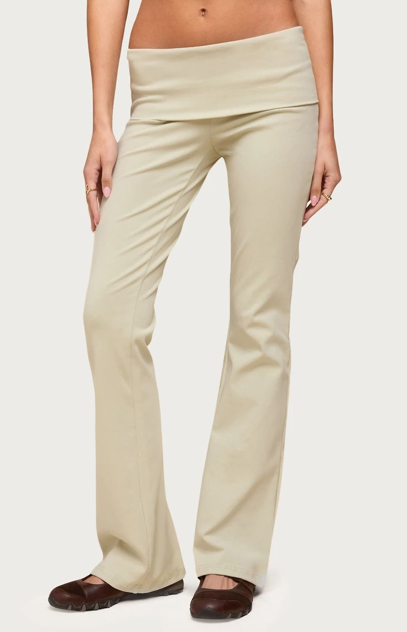 Edikted Ivanne Foldover Flared Pants