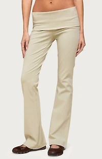 Edikted Ivanne Foldover Flared Pants