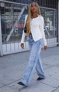 John Galt White Button Front Cardigan