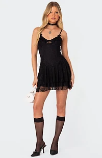 Edikted Lyla Lace Corset Mini Dress