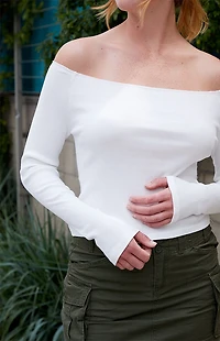 John Galt White Mayson Off-The-Shoulder Top