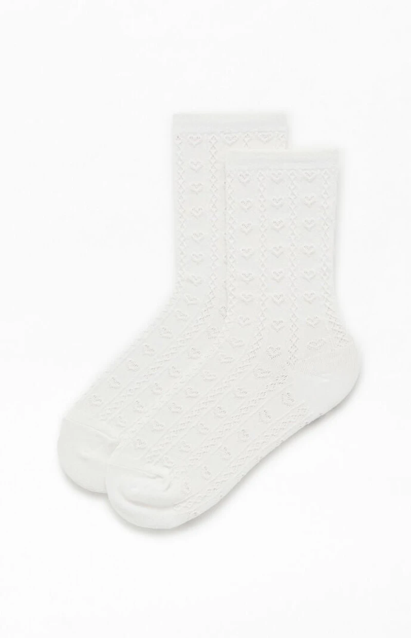 John Galt Heart Pointelle Socks