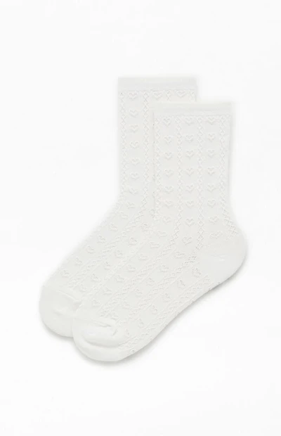 John Galt Heart Pointelle Socks