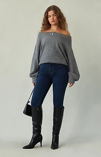 Pacsun Skinny Jeans Stretch Dark Blue