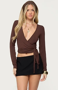 Edikted Malenna Wrap Top