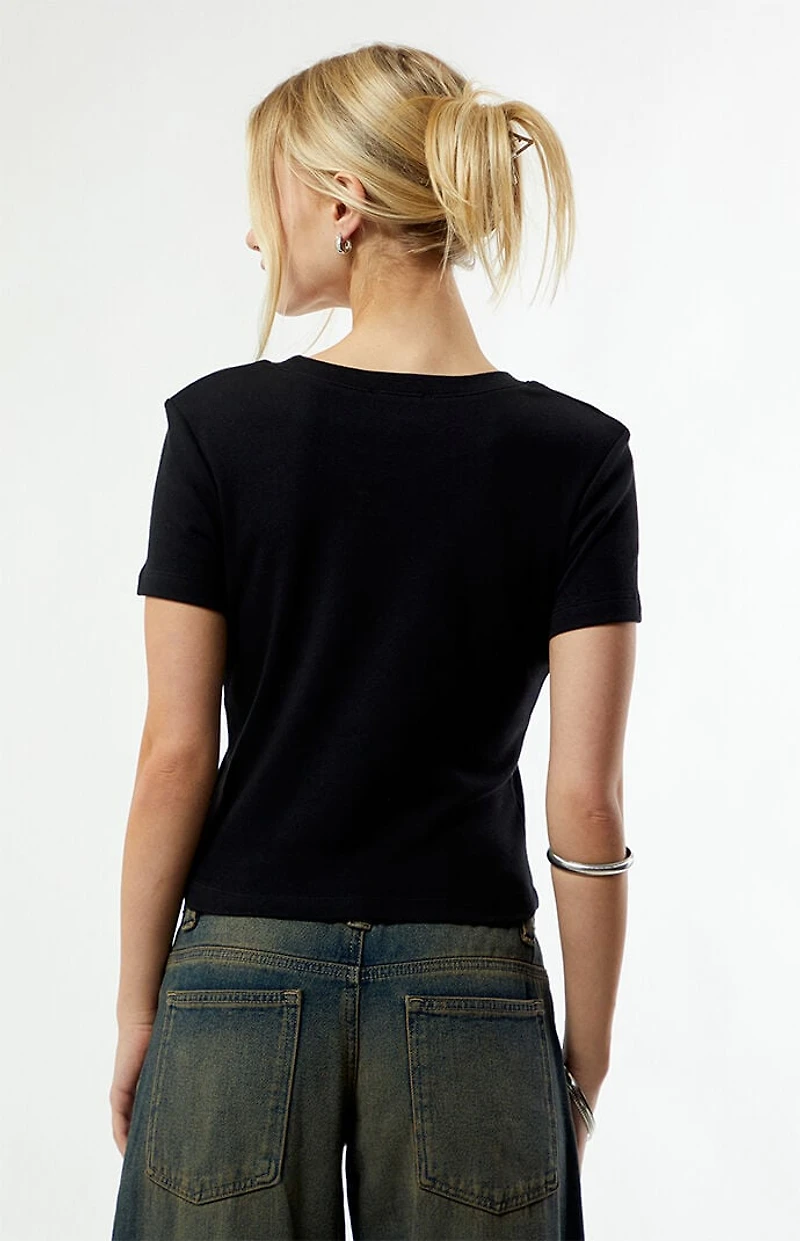 Third Charm Rhinestone Butterfly Skimmer T-Shirt