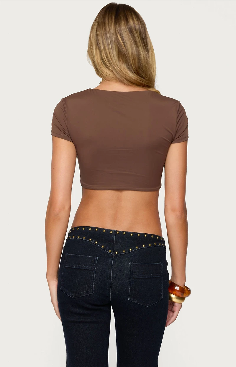 Edikted Jazzi U Ring Crop Top
