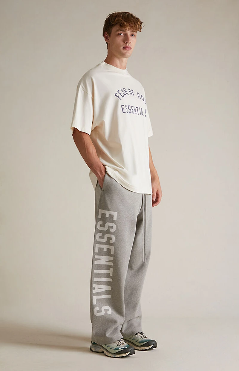 Fear of God ESSENTIALS Dark Heather Oatmeal Fleece Relaxed Sweatpants