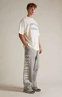 Fear of God ESSENTIALS Dark Heather Oatmeal Fleece Relaxed Sweatpants