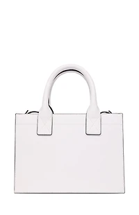 True Religion White Modern Edge Charm Tote Bag