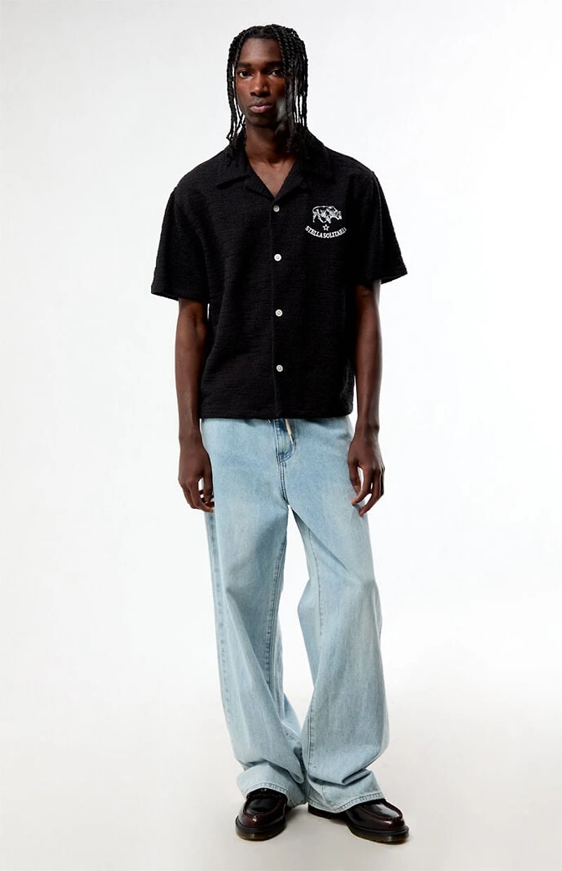 Pacsun Bishop Embroidered Camp Shirt