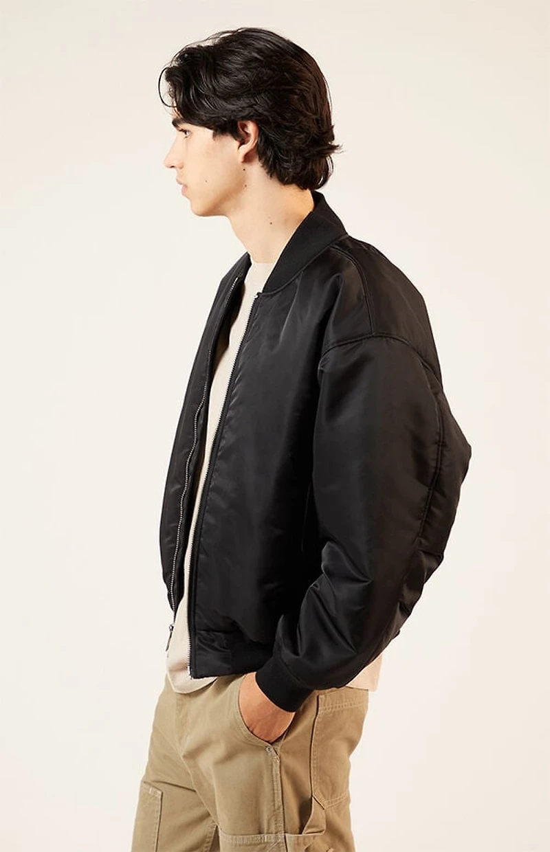 Pacsun Black Nylon Bomber Jacket