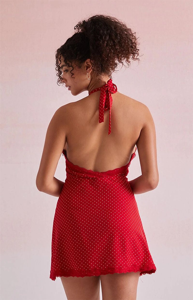 Beverly and Beck Lucy Lace Trim Mini Dress