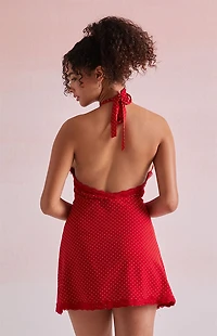 Beverly and Beck Lucy Lace Trim Mini Dress