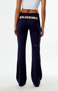 HYPE & VICE Michigan Wolverines Fold-Over Yoga Pants
