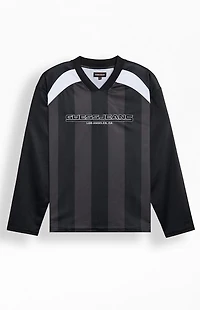 Guess Jeans Striped Long Sleeve Soccer Jersey