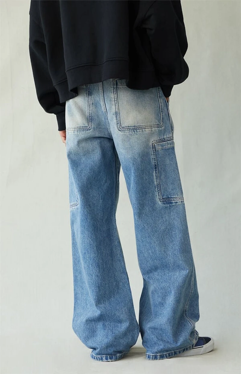 Pacsun Blake Extreme Baggy Jeans Cargo Light Blue Tint