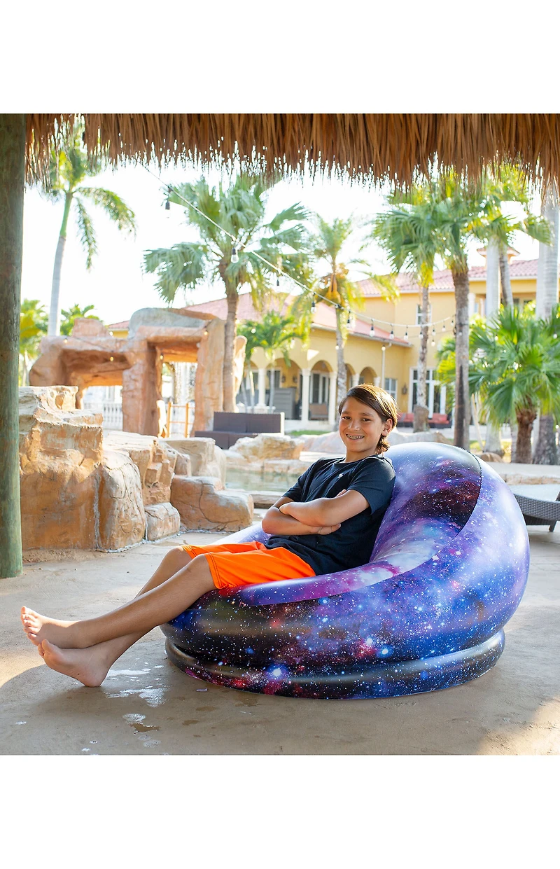 PoolCandy Inflatable Chair Illuminated Galaxy Air Candy