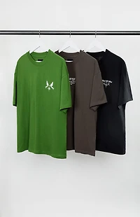 Pacsun 3 Pack Solid Color Embroidered T-Shirts