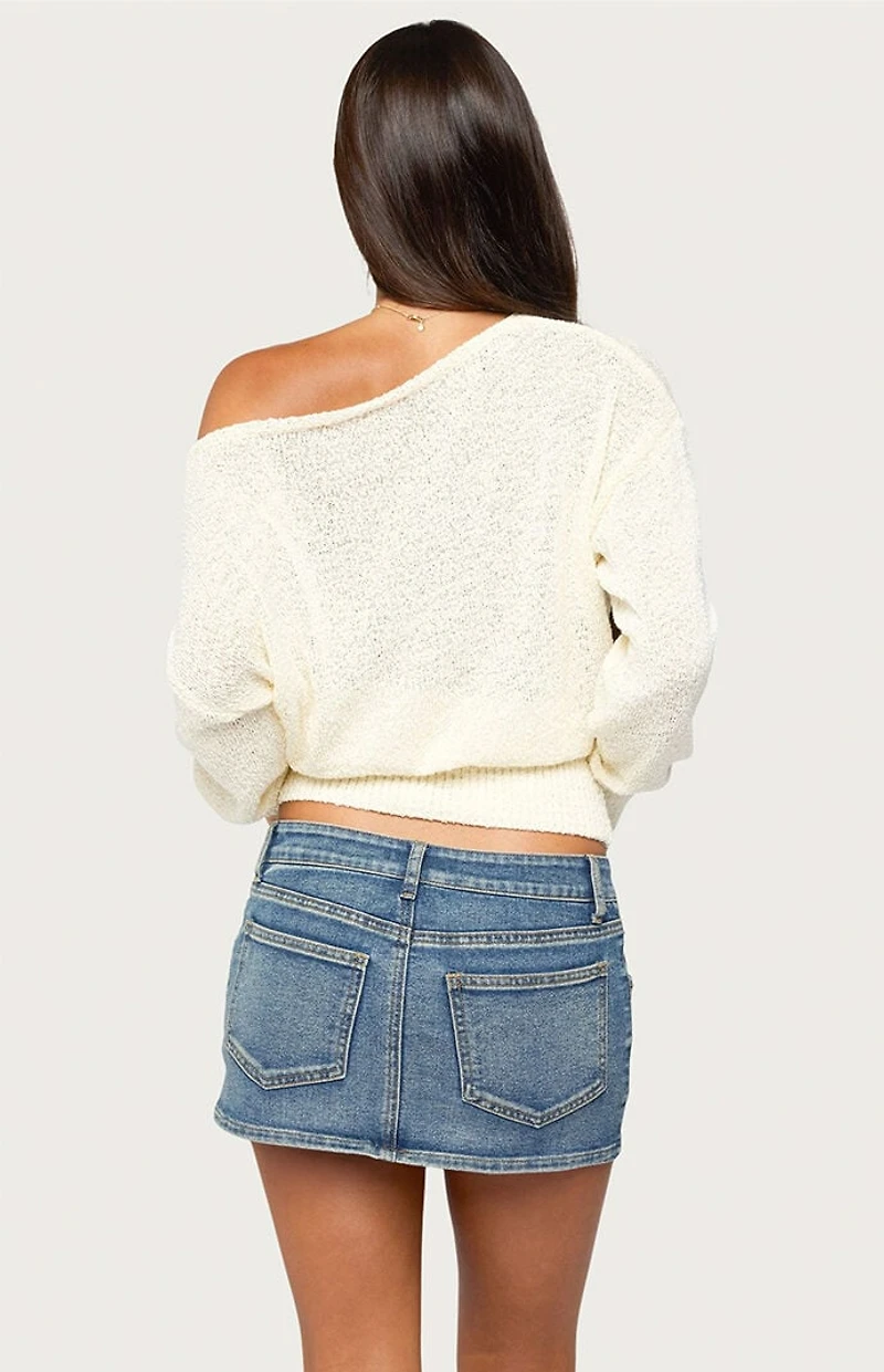 Edikted Parra Off-The-Shoulder Sweater
