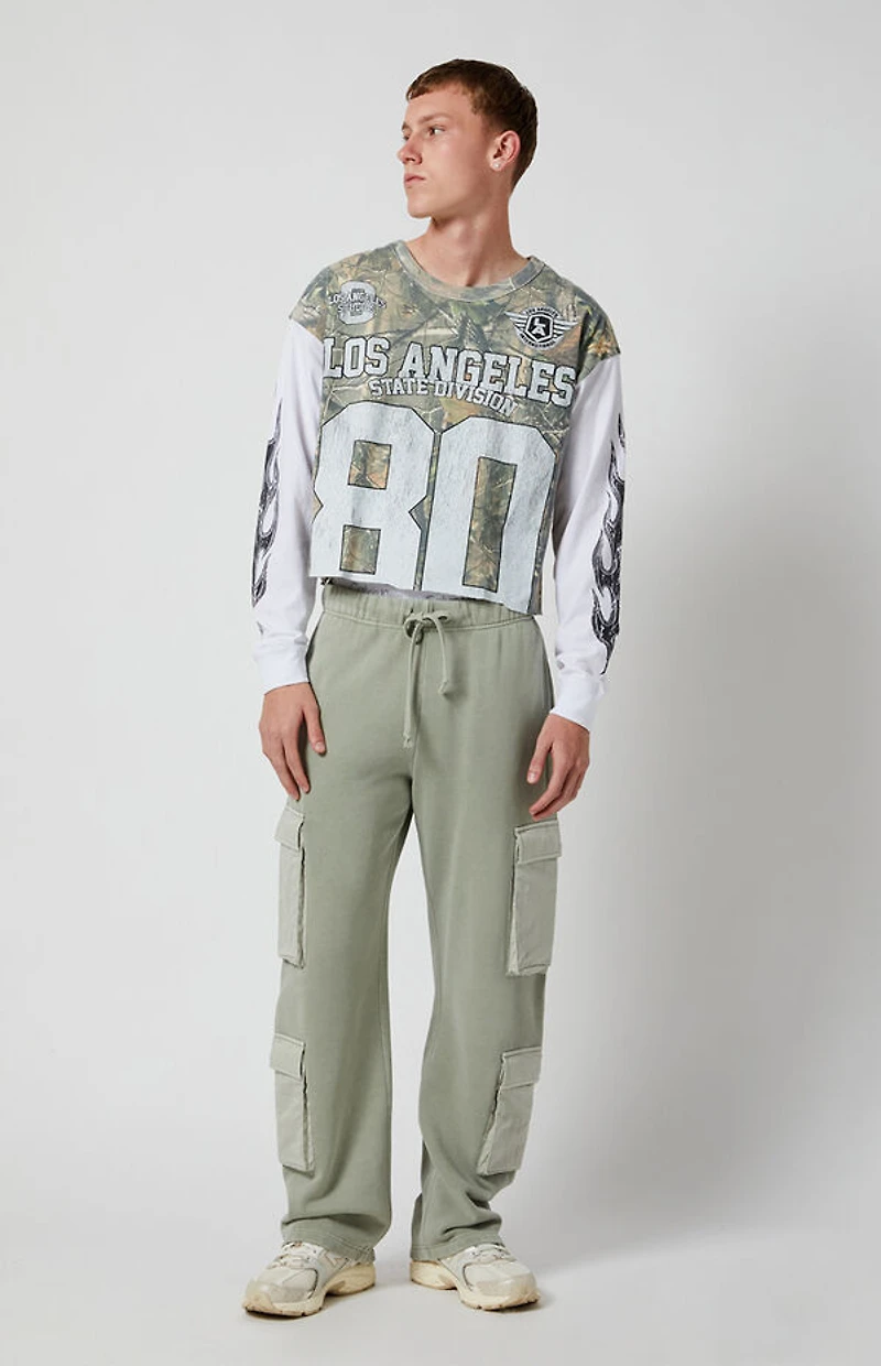 Pacsun Gray Baggy Cargo Sweatpants