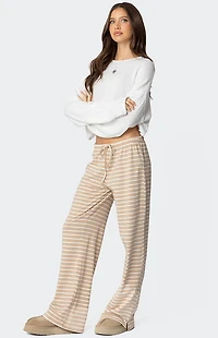 Edikted Jona Stripey Slit Pants