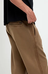 Pacsun Brown Elmer Stripe Fleece Extreme Baggy Sweatpants