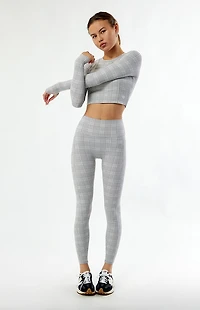 ASTORIA ACTIVEWEAR Active Plaid Long Sleeve Top