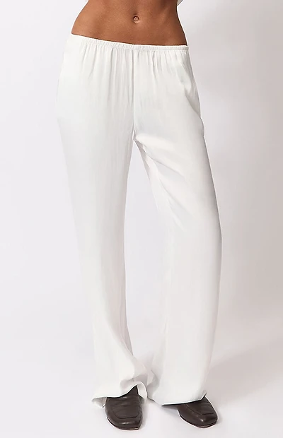 WEWOREWHAT White Silky Pull-On Pants