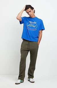 Pacsun Olive Johnny Fleece Straight Sweatpants