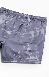 Pacsun Gray Oil Dye 4.5" Swim Trunks