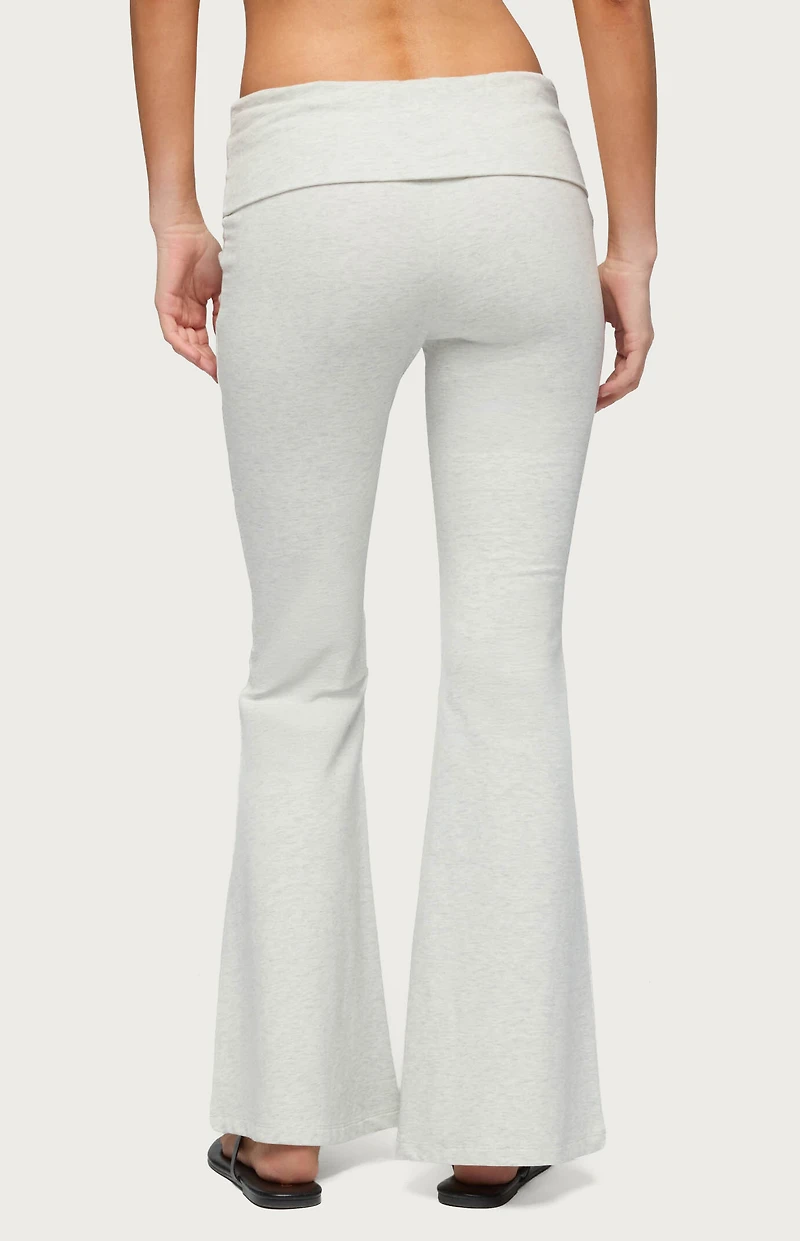 Edikted Petite Naomi Foldover Flared Leggings