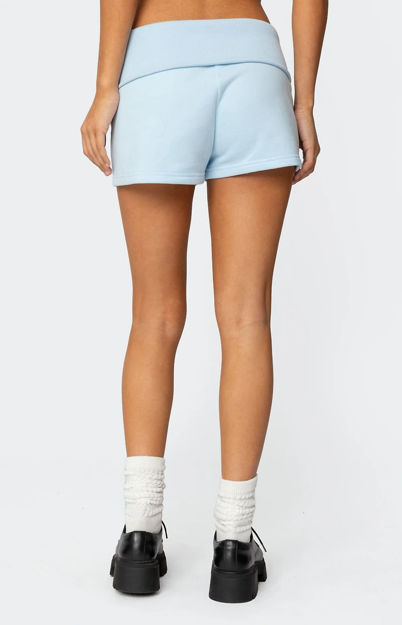 Edikted Super Fold Over Sweat Shorts